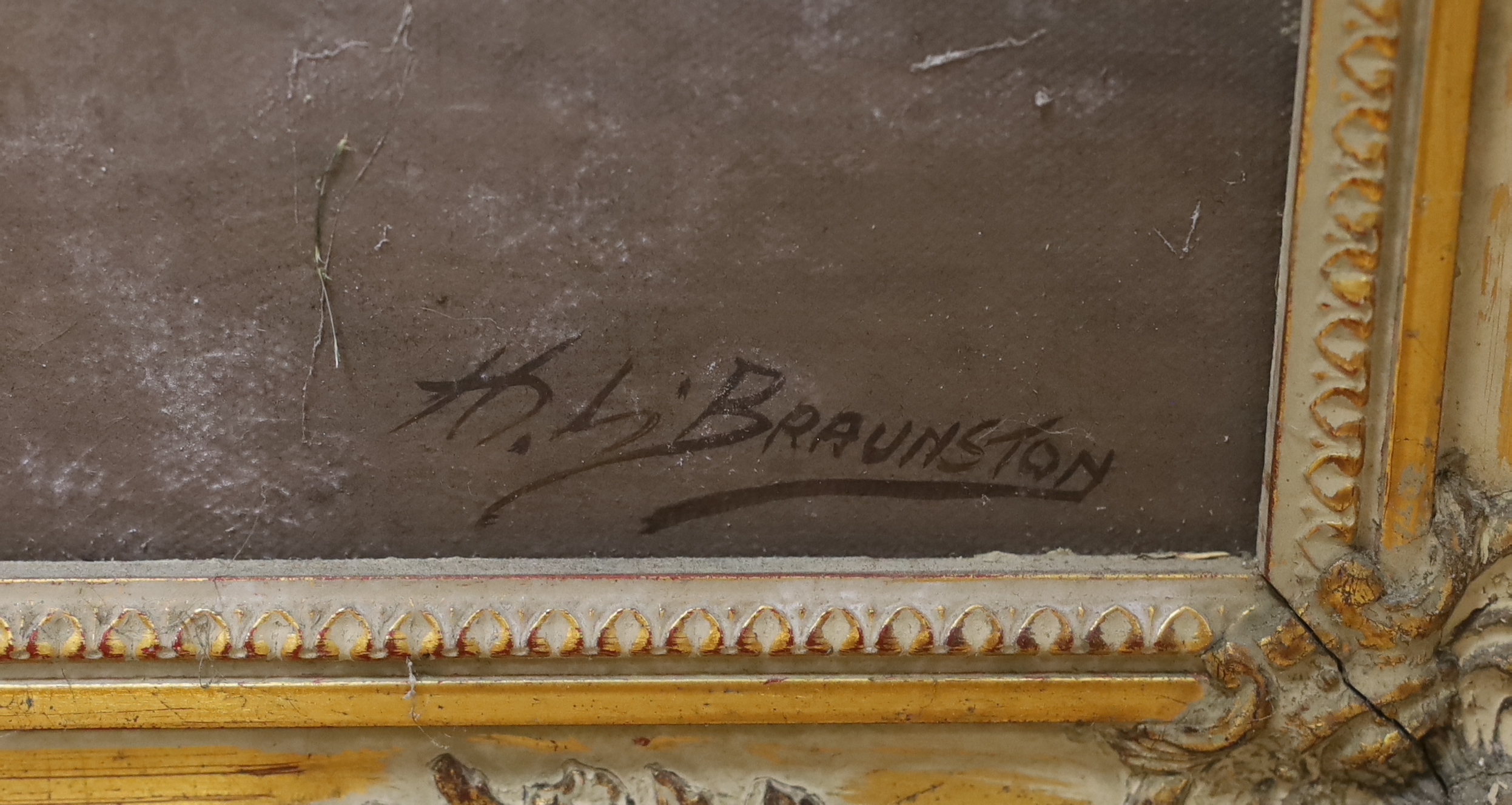 Horace Leonard Braunston (1897-1983), oil on canvas, 'Hazy Sunset', signed, 50 x 75cm
